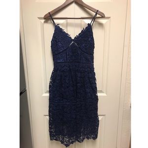 THE CLOTHING COMPANY Navy crochet dress